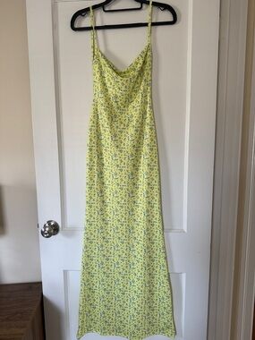 Yellow Floral Slip Dress